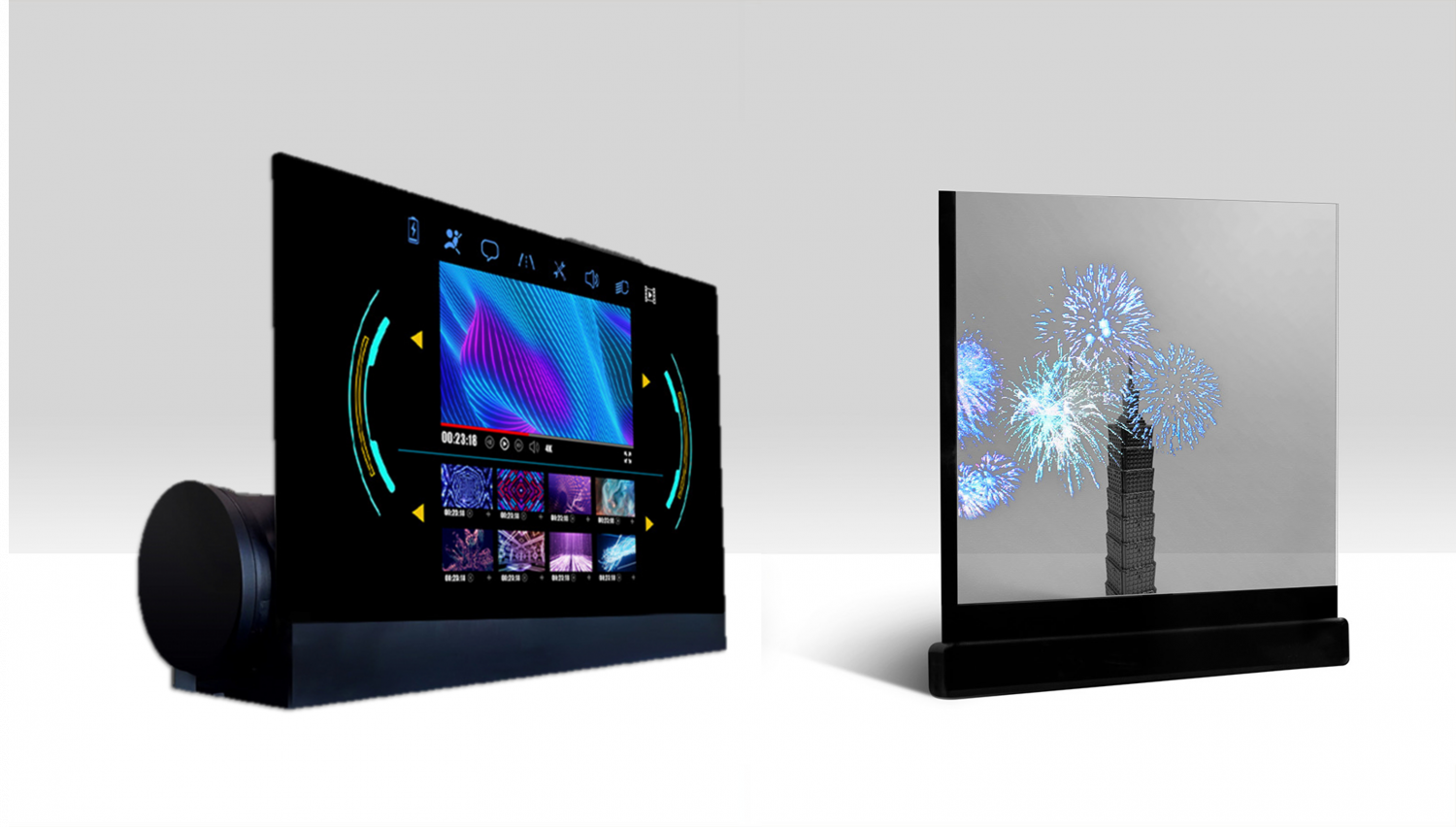 可捲式、折疊性、高透明